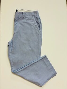 Talbots Light Blue Chambray Ankle Crops Summer Classic Cotton